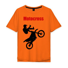 Мужская футболка хлопок Oversize с принтом Motokross (4) , 100% хлопок | свободный крой, круглый ворот, “спинка” длиннее передней части | moto gp | motokross | x fighters | мото | мотокросс | х файтерс | экстрим