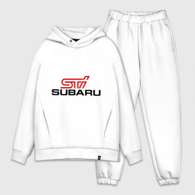 Мужской костюм хлопок OVERSIZE с принтом Subaru STI ,  |  | Тематика изображения на принте: impreza | sti | subaru | subaru impreza sti | subaru impreza wrx sti | subaru sti | subaru wrx sti | wrx | импреза | субару | субару сти