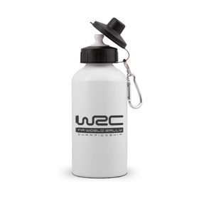 Бутылка спортивная с принтом WRC , металл | емкость — 500 мл, в комплекте две пластиковые крышки и карабин для крепления | авто | автобренды | автогонки | автомобильные