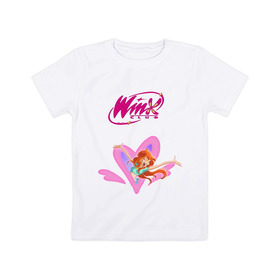 Детская футболка хлопок с принтом Winx club (2) , 100% хлопок | круглый вырез горловины, полуприлегающий силуэт, длина до линии бедер | winx | винкс | волщебницы | мультик | мультфильм