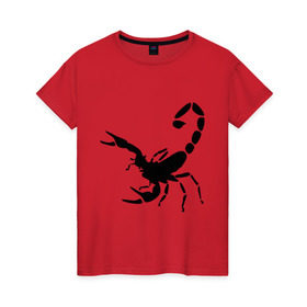 Женская футболка хлопок с принтом Scorpions (2) , 100% хлопок | прямой крой, круглый вырез горловины, длина до линии бедер, слегка спущенное плечо | скорпион