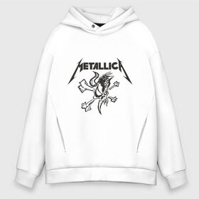 Мужское худи Oversize хлопок с принтом Metallica (8) , френч-терри — 70% хлопок, 30% полиэстер. Мягкий теплый начес внутри —100% хлопок | боковые карманы, эластичные манжеты и нижняя кромка, капюшон на магнитной кнопке | металлика