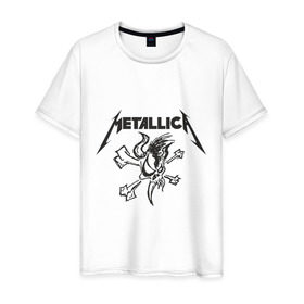 Мужская футболка хлопок с принтом Metallica (8) , 100% хлопок | прямой крой, круглый вырез горловины, длина до линии бедер, слегка спущенное плечо. | металлика