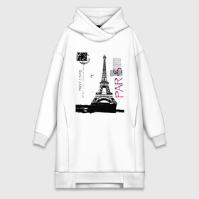 Платье-худи хлопок с принтом Paris ,  |  | france | paris | париж | парижанка | франция | французский | эйфелева башня