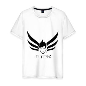 Мужская футболка хлопок с принтом Tecktonik RTEK , 100% хлопок | прямой крой, круглый вырез горловины, длина до линии бедер, слегка спущенное плечо. | 