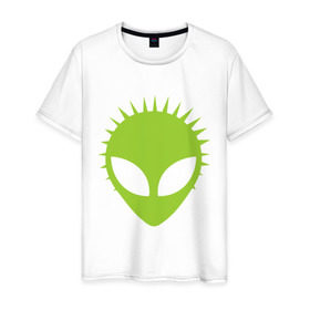 Мужская футболка хлопок с принтом Гуманоид , 100% хлопок | прямой крой, круглый вырез горловины, длина до линии бедер, слегка спущенное плечо. | гуманоид | инопланетянин | летающая тарелка | нло | пришелец | пришельцы