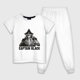 Детская пижама хлопок с принтом Captain Black , 100% хлопок |  брюки и футболка прямого кроя, без карманов, на брюках мягкая резинка на поясе и по низу штанин
 | Тематика изображения на принте: пират | скелет