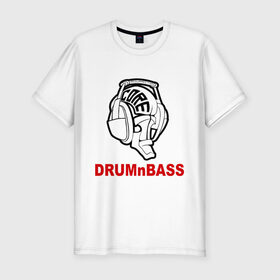 Мужская футболка премиум с принтом Drum and bass hard core , 92% хлопок, 8% лайкра | приталенный силуэт, круглый вырез ворота, длина до линии бедра, короткий рукав | dnb | drum | басс | драм