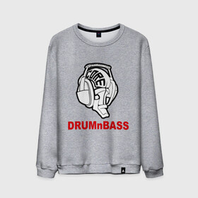 Мужской свитшот хлопок с принтом Drum and bass hard core , 100% хлопок |  | dnb | drum | басс | драм