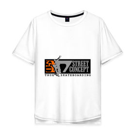 Мужская футболка хлопок Oversize с принтом Street concept (2) , 100% хлопок | свободный крой, круглый ворот, “спинка” длиннее передней части | 