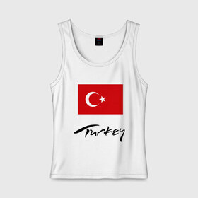 Женская майка хлопок с принтом Turkey (2) , 95% хлопок, 5% эластан |  | turkey | алания | анталья | белек | отдых в турции | отпуск в турции | турецкий флаг | турция | флаг турции