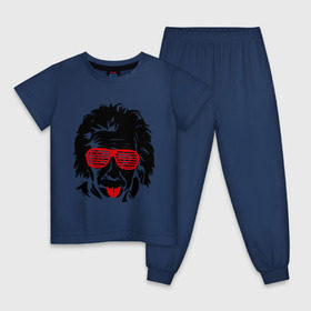 Детская пижама хлопок с принтом Einstein (2) , 100% хлопок |  брюки и футболка прямого кроя, без карманов, на брюках мягкая резинка на поясе и по низу штанин
 | club | einstein | жалюзи | клуб | очки жалюзи | портрет | эйнштейн