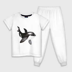 Детская пижама хлопок с принтом Дельфинчик , 100% хлопок |  брюки и футболка прямого кроя, без карманов, на брюках мягкая резинка на поясе и по низу штанин
 | дельфин | дельфинчик