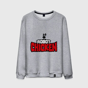 Мужской свитшот хлопок с принтом Робоцып логотип , 100% хлопок |  | robot chicken | робоцып