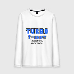 Мужской лонгслив хлопок с принтом Turbo T-Shirt , 100% хлопок |  | Тематика изображения на принте: 