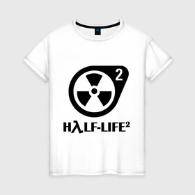 Женская футболка хлопок с принтом HalfLife , 100% хлопок | прямой крой, круглый вырез горловины, длина до линии бедер, слегка спущенное плечо | half life 2 | half life 2научно фантастические | shooter | стрелялка | шутер