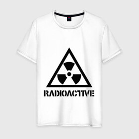 Мужская футболка хлопок с принтом Radioactive , 100% хлопок | прямой крой, круглый вырез горловины, длина до линии бедер, слегка спущенное плечо. | radioactive | radioactiveрадиоктивность | опасность | предупреждение