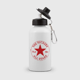 Бутылка спортивная с принтом The Fuckers , металл | емкость — 500 мл, в комплекте две пластиковые крышки и карабин для крепления | all stars | все звезды | звезда