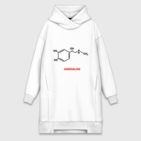 Платье-худи хлопок с принтом Адреналин ,  |  | adrenaline | адреналин | формула | химическая формула | химия
