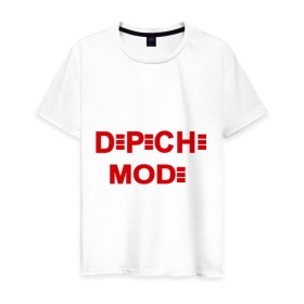 Мужская футболка хлопок с принтом Depeche mode , 100% хлопок | прямой крой, круглый вырез горловины, длина до линии бедер, слегка спущенное плечо. | Тематика изображения на принте: depeche mode | rock | депеш мод | рок | электронная музыка