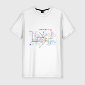 Мужская футболка премиум с принтом London metro , 92% хлопок, 8% лайкра | приталенный силуэт, круглый вырез ворота, длина до линии бедра, короткий рукав | london | london metro | metro | карта метро | карта метро лондона | лондон метро | лондонский метрополитен | лондонское метро | метро | метро в лондоне | метро лондона | метрополитен лондона