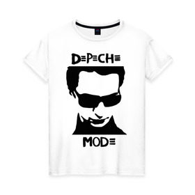 Женская футболка хлопок с принтом Depeche Mode (2) , 100% хлопок | прямой крой, круглый вырез горловины, длина до линии бедер, слегка спущенное плечо | depeche mode | депеш мод | карикатура depeche mode | карикатура депеш мод | фото depeche mode