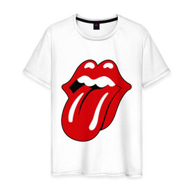 Мужская футболка хлопок с принтом Rolling Stones язык , 100% хлопок | прямой крой, круглый вырез горловины, длина до линии бедер, слегка спущенное плечо. | heavy metal | metal | rock | trash metal | губы | квартет | метал | рок | рок группа | рок группы | роллинг стоунз | трэш метал | хеви метал | язык
