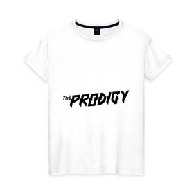 Женская футболка хлопок с принтом The Prodigy логотип , 100% хлопок | прямой крой, круглый вырез горловины, длина до линии бедер, слегка спущенное плечо | heavy рок | metal | rock | trash | продиджи | продижи | трэш | хеви метал