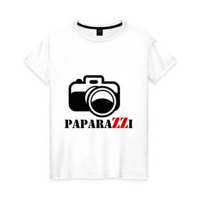 Женская футболка хлопок с принтом Paparazzi , 100% хлопок | прямой крой, круглый вырез горловины, длина до линии бедер, слегка спущенное плечо | кадр | камера | папараци | папарацци | папараццифотограф | пленка | снимать | снимок | съемка | фото