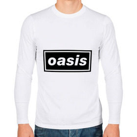 Мужской лонгслив хлопок с принтом Oasis логотип , 100% хлопок |  | Тематика изображения на принте: metal | oasis | лого | лого oasis | метал | символика oasis | эмблема  oasis