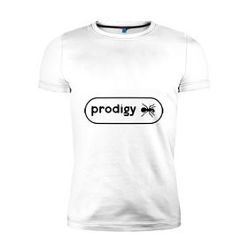 Мужская футболка премиум с принтом Prodigy лого с муравьем , 92% хлопок, 8% лайкра | приталенный силуэт, круглый вырез ворота, длина до линии бедра, короткий рукав | prodigy | логотип | продиджи | электронная музыка