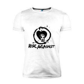Мужская футболка премиум с принтом Rise Against , 92% хлопок, 8% лайкра | приталенный силуэт, круглый вырез ворота, длина до линии бедра, короткий рукав | heavy metal | metal | punk | rise against | rock | trash metal | квартет | метал | панк | рок | рок группа | рок группы | трэш метал | хеви метал