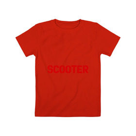 Детская футболка хлопок с принтом Scooter , 100% хлопок | круглый вырез горловины, полуприлегающий силуэт, длина до линии бедер | heavy | metal | rock | trash | альтернатива | группа | квартет | лица | метал | рок | рок группы | трэш | хеви