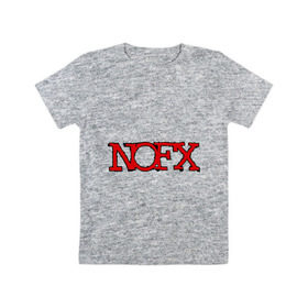 Детская футболка хлопок с принтом Nofx , 100% хлопок | круглый вырез горловины, полуприлегающий силуэт, длина до линии бедер | 