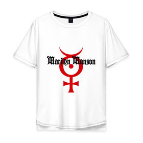 Мужская футболка хлопок Oversize с принтом Marilyn Manson , 100% хлопок | свободный крой, круглый ворот, “спинка” длиннее передней части | heavy metal | marylin manson | metal | rock | trash metal | мерилин мэнсон | метал | металл | мэнсон | панк | панк рок | рок | трэш метал | хеви метал
