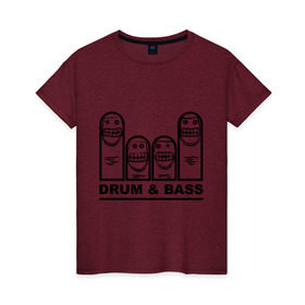 Женская футболка хлопок с принтом Drum and Bass злые матрешки , 100% хлопок | прямой крой, круглый вырез горловины, длина до линии бедер, слегка спущенное плечо | dnb | drum | басс | драм