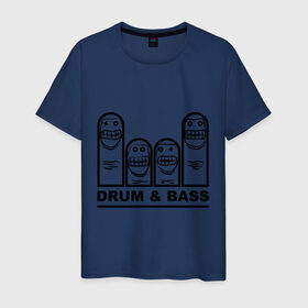 Мужская футболка хлопок с принтом Drum and Bass злые матрешки , 100% хлопок | прямой крой, круглый вырез горловины, длина до линии бедер, слегка спущенное плечо. | dnb | drum | басс | драм