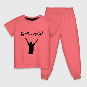 Детская пижама хлопок с принтом Fatboy Slim , 100% хлопок |  брюки и футболка прямого кроя, без карманов, на брюках мягкая резинка на поясе и по низу штанин
 | pop | rnb | поп | фэтбойслим