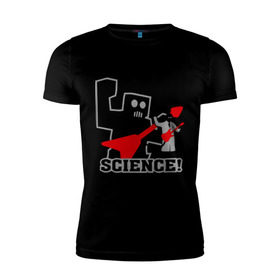 Мужская футболка премиум с принтом Наука , 92% хлопок, 8% лайкра | приталенный силуэт, круглый вырез ворота, длина до линии бедра, короткий рукав | robot | игра | наука | научные открытия | научные разработки | приставка | робот | ученый