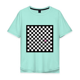 Мужская футболка хлопок Oversize с принтом Шахматная эмо-доска , 100% хлопок | свободный крой, круглый ворот, “спинка” длиннее передней части | emo | розовый квадрат | субкультуры | шахматная доска | шахматы | эмо | эмо шахматы