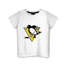 Детская футболка хлопок с принтом Pittsburgh Penguins Malkin 71 , 100% хлопок | круглый вырез горловины, полуприлегающий силуэт, длина до линии бедер | malkin | nhl | pittsburgh penguins | малкин | нхл | питсбург | хоккейный клуб