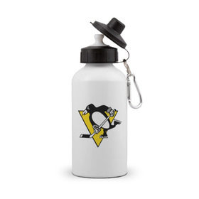 Бутылка спортивная с принтом Pittsburgh Penguins Malkin 71 , металл | емкость — 500 мл, в комплекте две пластиковые крышки и карабин для крепления | malkin | nhl | pittsburgh penguins | малкин | нхл | питсбург | хоккейный клуб