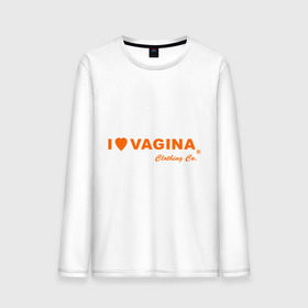 Мужской лонгслив хлопок с принтом I love vagina , 100% хлопок |  | Тематика изображения на принте: девушки | отношения