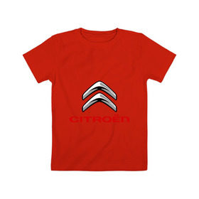 Детская футболка хлопок с принтом Citroen , 100% хлопок | круглый вырез горловины, полуприлегающий силуэт, длина до линии бедер | citroen | авто | авто2012 | автомобили | автомобиль | бренд | бренды | логотип | ситроен
