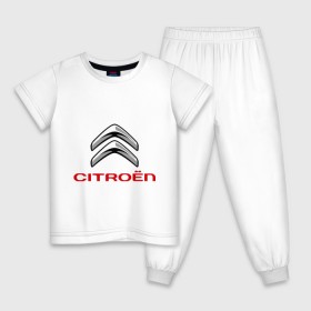 Детская пижама хлопок с принтом Citroen , 100% хлопок |  брюки и футболка прямого кроя, без карманов, на брюках мягкая резинка на поясе и по низу штанин
 | citroen | авто | авто2012 | автомобили | автомобиль | бренд | бренды | логотип | ситроен