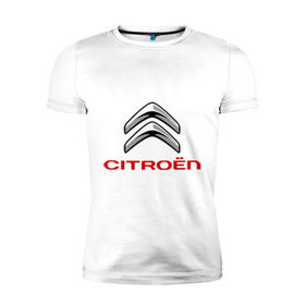 Мужская футболка премиум с принтом Citroen , 92% хлопок, 8% лайкра | приталенный силуэт, круглый вырез ворота, длина до линии бедра, короткий рукав | Тематика изображения на принте: citroen | авто | авто2012 | автомобили | автомобиль | бренд | бренды | логотип | ситроен