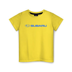 Детская футболка хлопок с принтом Subaru (3) , 100% хлопок | круглый вырез горловины, полуприлегающий силуэт, длина до линии бедер | Тематика изображения на принте: auto | subaru | авто | автобренды | автомобиль | субарик | субару | тачки