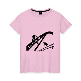 Женская футболка хлопок с принтом Паркур (5) , 100% хлопок | прямой крой, круглый вырез горловины, длина до линии бедер, слегка спущенное плечо | parkour | паркур | паркурщик
