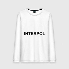 Мужской лонгслив хлопок с принтом Interpol , 100% хлопок |  | interpol | интерпол | спецслужбы