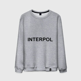 Мужской свитшот хлопок с принтом Interpol , 100% хлопок |  | Тематика изображения на принте: interpol | интерпол | спецслужбы
